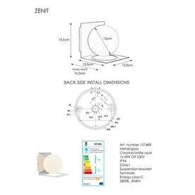 Kinkiet łazienkowy Zenit chrom IP44 Markslojd 