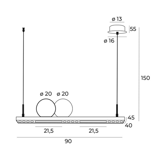 Lampa wisząca MOMO P0487 MAXLIGHT 