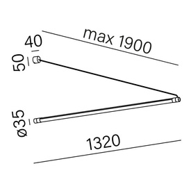 Kinkiet PIPER 132 cm LED 230V AQform