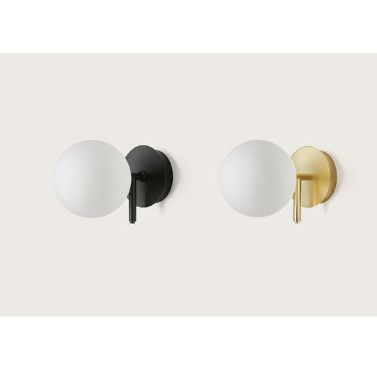 Kinkiet ATOM czarny/opal A1214 Aromas