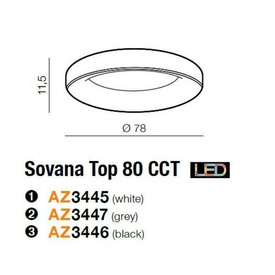 Lampa sufitowa Sovana 80 cm Gray Azzardo