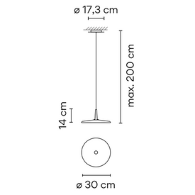 Lampa wisząca Skan 30 CM VIBIA