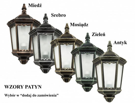 Kinkiet zewnętrzny KULE CLASSIC K 3012/1/K 250 P SU-MA 