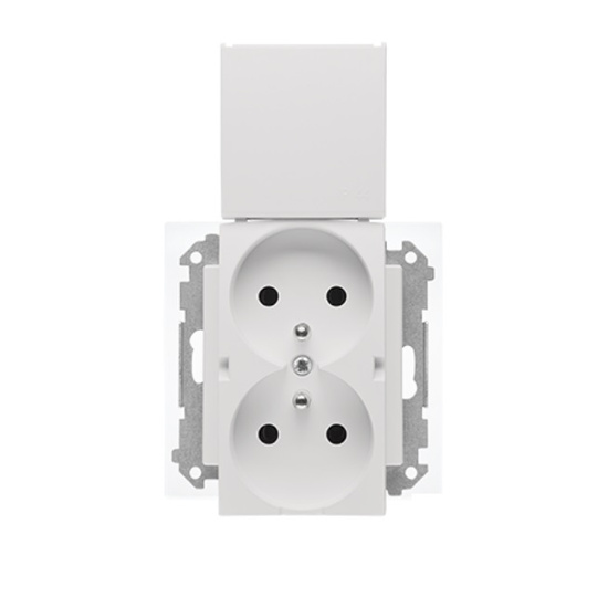 Gniazdo podwójne z klapką IP44 Simon 55 