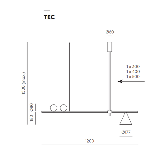 Lampa wisząca Crane Aromas