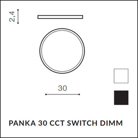 Plafon Panka 30 CCT SWITCH DIMM AZ5366