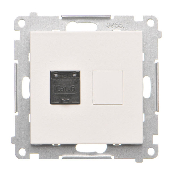 Gniazdo komputerowe pojedyncze RJ45 kategoria 6 Simon 55 