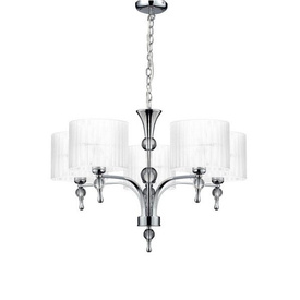 Żyrandol Impress 5 biały - chrom AZ1007 Azzardo