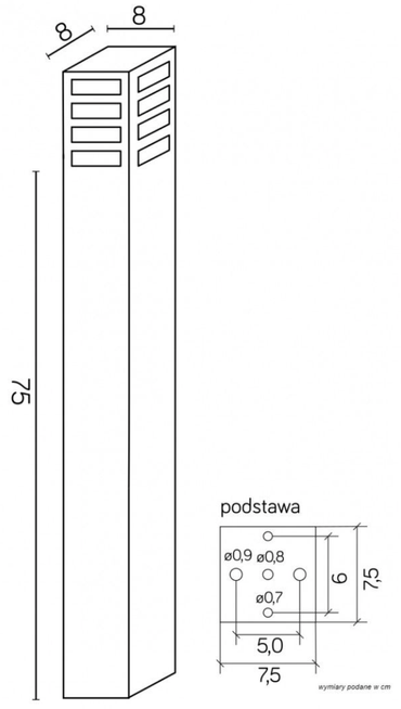 Słupek ogrodowy RADO III 1 DG SU-MA