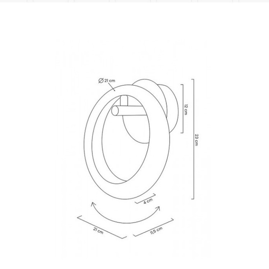 Kinkiet HELIOS złoty Moosee