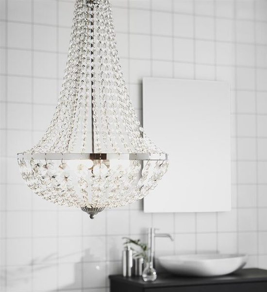 Żyrandol kryształowy GRÄNSÖ Markslojd 107551 chrom IP44