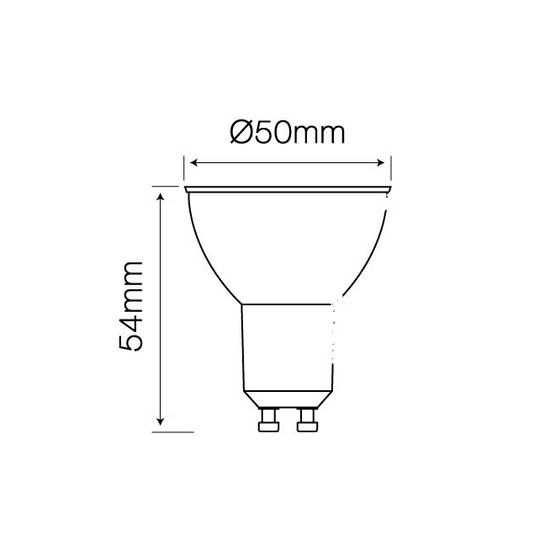 Żarówka LED line® GU10 5,5W 4000K 550lm 220-240V DIM