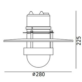Lampa zewnętrzna sufitowa Bergen Norlys art 271 cynk ogniowy