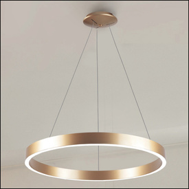 Złota lampa wisząca z pilotem Marco 100 CCT Azzardo AZ5051