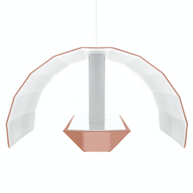 Lampa wisząca liniowa APOLIN 120 cm, złamany róż-biały KASPA