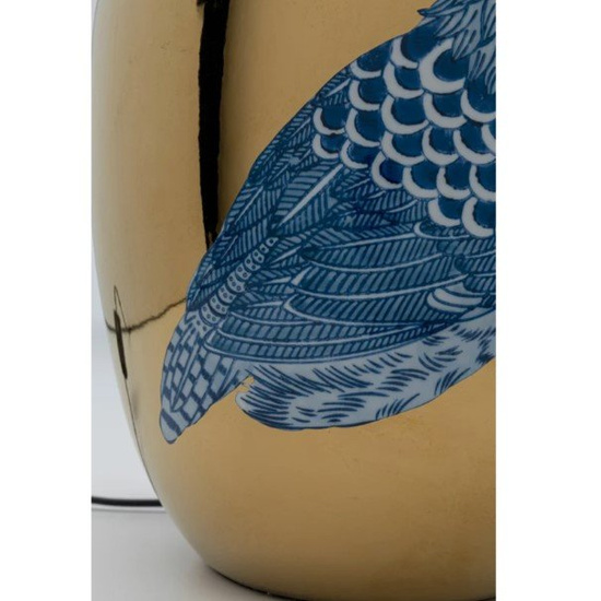 LAMPA STOŁOWA PAJARO Ø35X58 CM ZŁOTA - ABAŻUR BIAŁY - KARE DESIGN