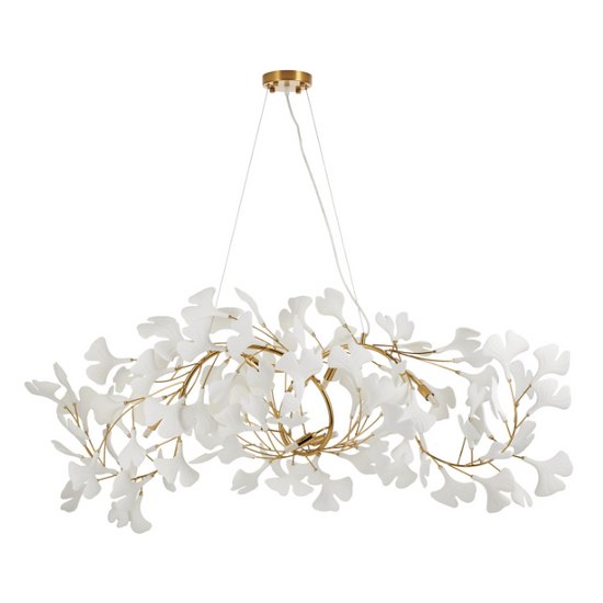 Lampa wisząca Botanika WAVE złoto - biała 125cm 