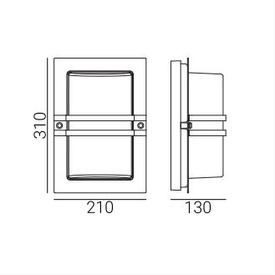 Kinkiet zewnętrzny Bazylea Norlys art 661 cynk ogniowy