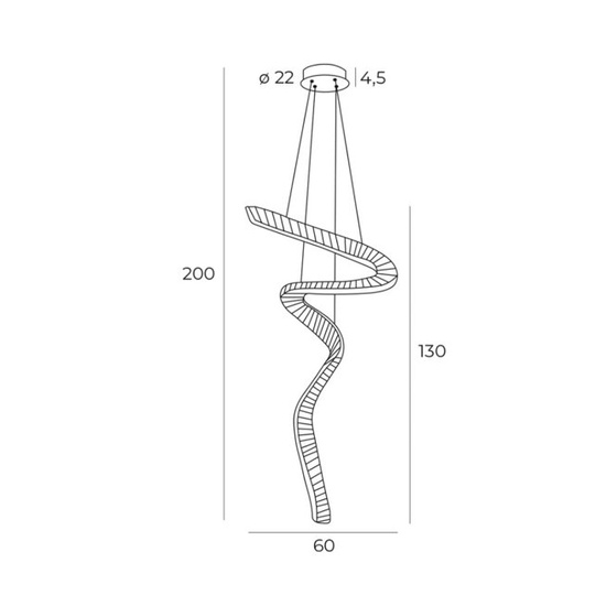 Lampa wisząca CHARME KRYSZTAŁOWA  MAXlight LED