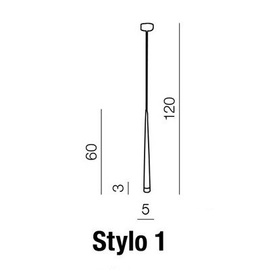 Lampa wisząca Stylo 1 chrom Azzardo