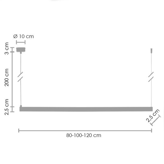 Lampa wisząca BEAM-100 LED 4000K złota