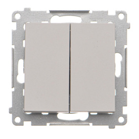 Łącznik jednobiegunowy + przycisk LED Simon 55