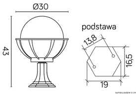 Lampa stojąca KULE Z KOSZYKIEM K 4011/1/KPO 250