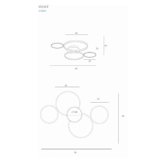 Plafon Velvet C0200 MAXLIGHT 