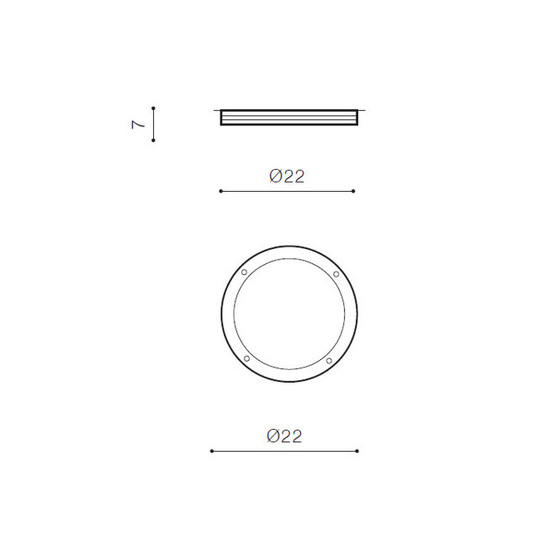Plafon zewnętrzny Fano LED Grey IP54 Azzardo 