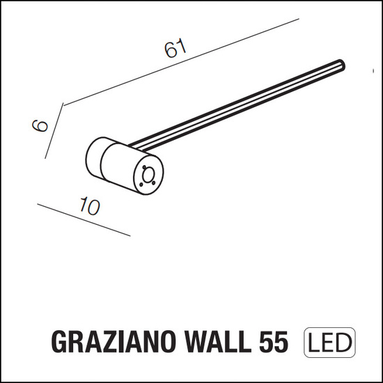 KINKIET GRAZIANO 55 3000K Azzardo AZ5448