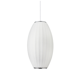 Lampa wisząca SILK BARREL biała 50 cm