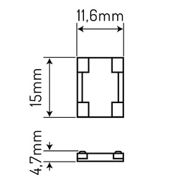 LED line® łącznik do taśm COB LED CLICK CONNECTOR kątowy 2700K 10 mm 2 PIN Typ L 12W