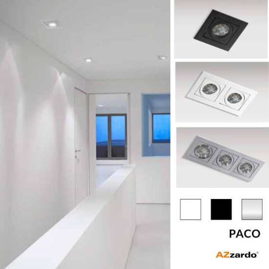 Wpust sufitowy Azzardo PACO 1 czarny Azzardo