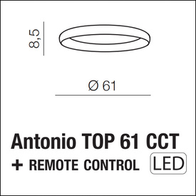 Plafon z pilotem Antonio 61 Azzardo AZ5072