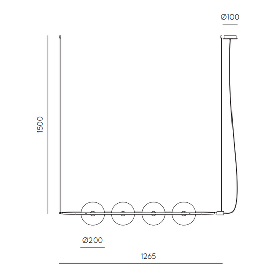 Lampa wisząca Abbacus starzone złoto C1258 Aromas