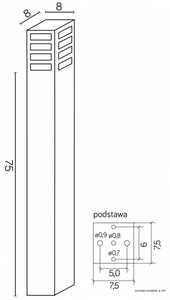 Słupek ogrodowy RADO III 1 DG SU-MA