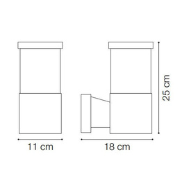 KINKIET ZEWNĘTRZNY TRONCO AP1 SZARY IDEAL LUX