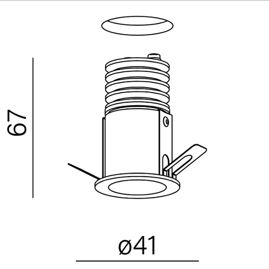 Okrągły ledowy wpust HOLLOW micro LED AQform