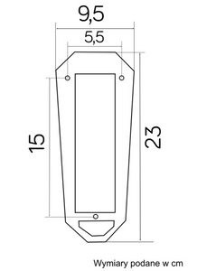 Kinkiet zewnętrzny RETRO KWADRATOWE K 3012/1/BD KW SU-MA