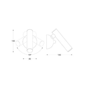 Kinkiet ścienny Loya chrom ZUMA LINE W0461-01A-F4F4
