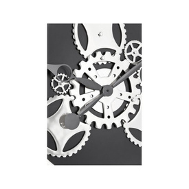 Wielki chromowany Zegar ścienny Gear 120cm Kare Design 35183 