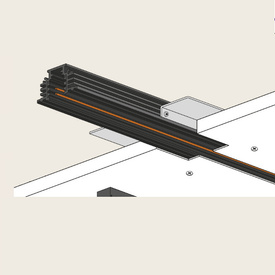 Szynoprzewód multitrack podtynkowy 2m czarny / biały