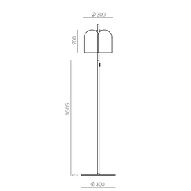 Lampa podłogowa OKET P1317/NEG Aromas