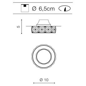 Wpust z kryształkami Ester 1 złoty Azzardo
