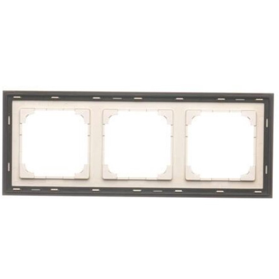 Ramka trójkrotna Simon 55 DUO szampańska