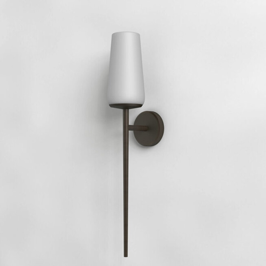 Kinkiet do łazienki Beauville brązowy z białym kloszem Astro Lighting