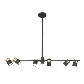 Lampa wisząca Puma 6 czarno-złoty MAXLIGHT 