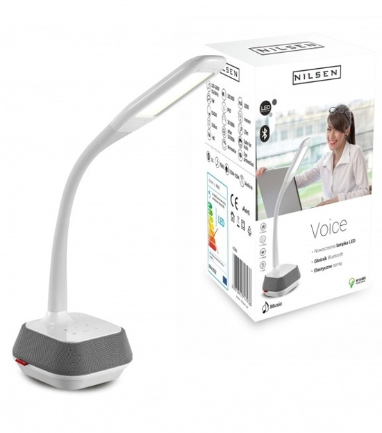 Lampka biurkowa LED Nilsen Voice z głośnikiem 