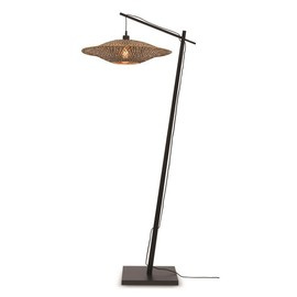 Czarna lampa podłogowa z wysięgnikiem BALI 60 x 15 Good&Mojo