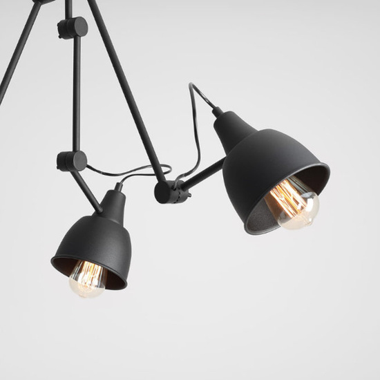 Lampa sufitowa Aida 842PL_E czarna ALDEX